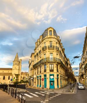 Buildings in the city center of Beziers - France