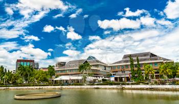 Architecture of downtown Bandar Seri Begawan, the capital of Brunei Darussalam