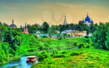 Suzdal town over the Kamenka river in Russia. A UNESCO world heritage site