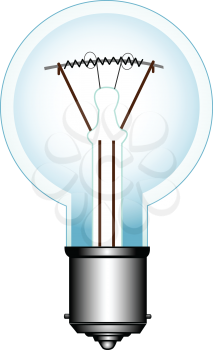 Illustration of electric lights on a white background