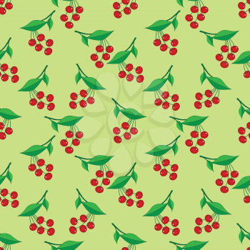 Illustration of seamless pattern of bunch of ripe berries