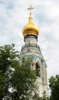 The Russian Orthodox Church in the Vologda, Russia. Saint Sophia cathedral bell tower.
