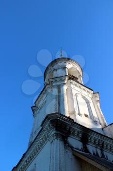 The Russian Orthodox Church in the Vologda city, Russia. Summer sunny day. Bell tower