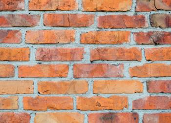 Brick texture. Old weathered grunge brick wall background.