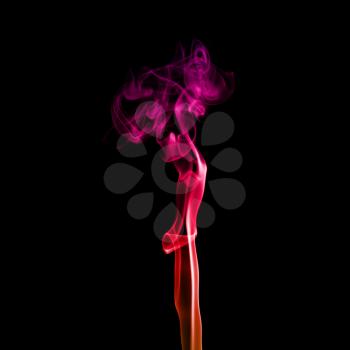 Abstract bright red smoke on a dark background.