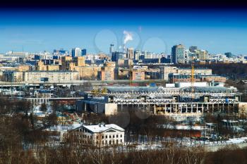 Moscow city near Luzhniki backdrophd