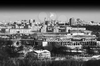 Moscow city near Luzhniki Olympic Complex backdrop hd