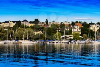 Oslo yacht club near coast background hd