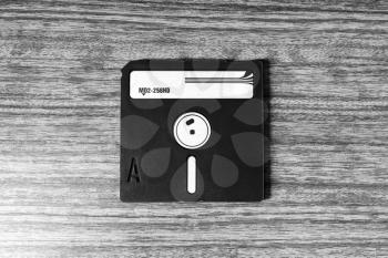 Vintage black and white floppy disc background hd