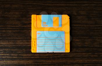 Vintage orange floppy disc background hd
