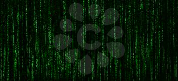 Horizontal vivid matrix neo cyberpunk hacker terminal abstraction background backdrop