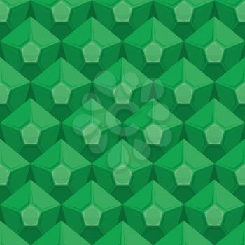 Emerald seamless texture. Gem background. Vector Green ornament.
