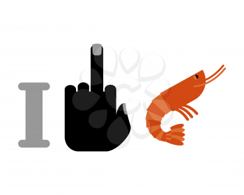 I hate shrimp. Fuck and plankton. Logo for allergic to seafood
