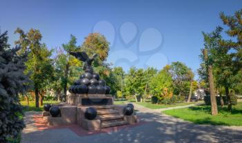 Ochakov, Ukraine - 09.22.2018. Monument to the brigadier Gorich, hero of the Russian-Turkish war 1787