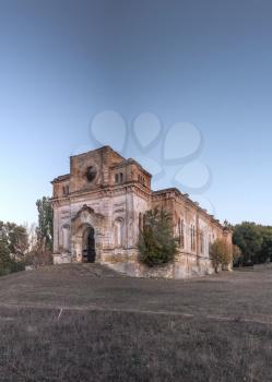 Abandoned Catholic Cathedral of the Most Holy Trinity in the village of Limanskoye, Odessa region, Ukraine