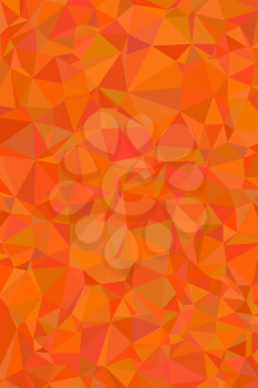 Shades of orange abstract polygonal geometric background - low poly. Vector illustration