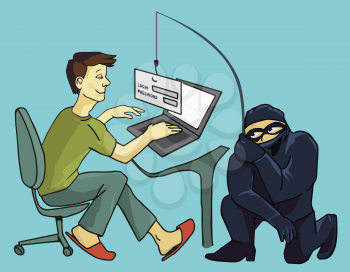 Computer Crime: Internet Phishing a login and password concept