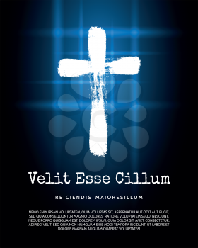 Christian cross icon or christian cross vector symbol. Christian cross sign for poster or christian website