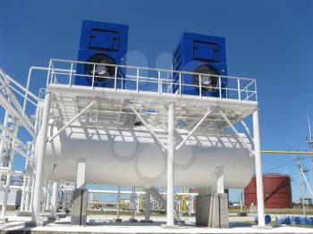 water cooling tower. Equipment for primary oil refining.