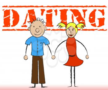 Dating Couple Showing Friendship Partner And Date