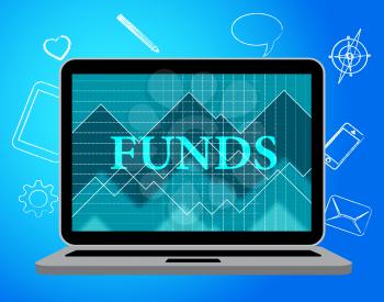 Funds Online Representing Web Site And Stock
