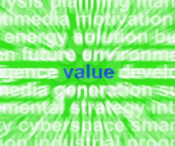 Value Word Showing Quality Worth And Customer Satisfaction