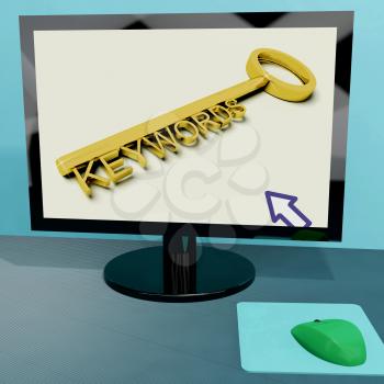 Keywords Key On Computer Showing Online Optimization