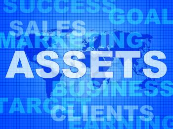 Assets Words Representing Capital Valuables And Wealth