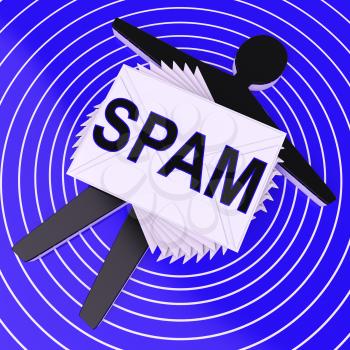 Spam Target Showing Unwanted Electronic Mail Inbox