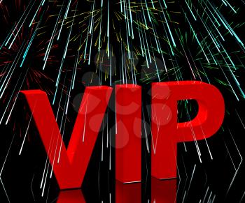 VIP Word With Fireworks Shows Celebrity Or Millionaire Party 