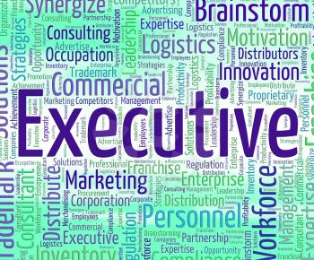 Executive Word Indicating Senior Administrator And Director