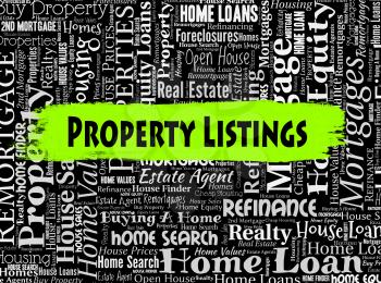 Property Listings Representing For Sale And Residence