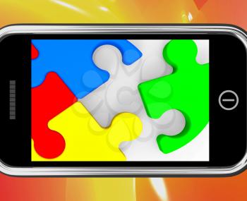 Last Piece On Smartphone Shows Solving And Finishing