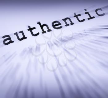 Authentic Definition Displaying Authenticity Guaranteed Original Or Genuine Products