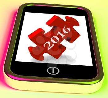 2016 On Smartphone Showing Future New Year Visions