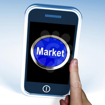 Market On Phone Meaning Marketing Advertising Sales