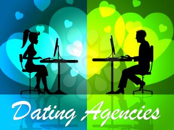 Dating Agencies Indicating Love Internet And Network