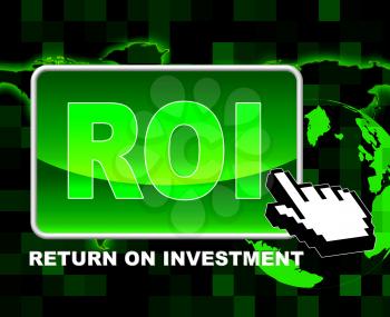 Investment Roi Indicating World Wide Web And Website