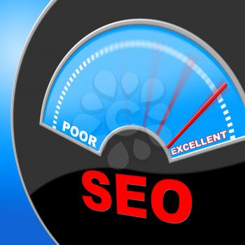 Excellent Seo Indicating Excellency Website And Excellence