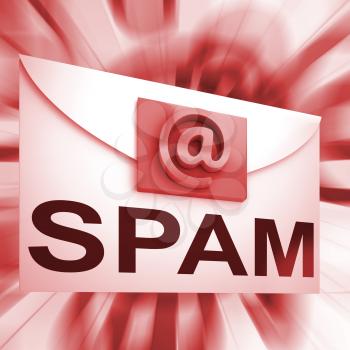 Spam Envelope Showing Malicious Electronic Junk Mail