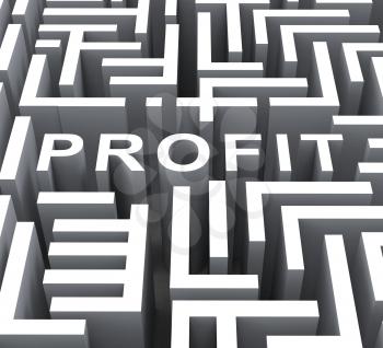 Profit Word Shows Financial Revenue Profits Or Earnings