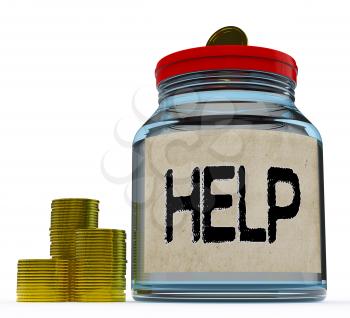 Help Jar Showing Monetary Support Or Contribution