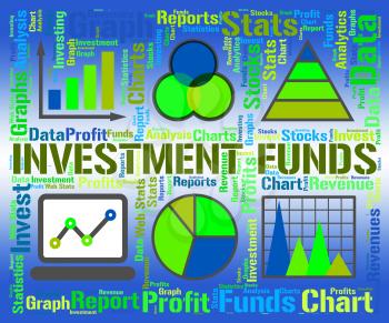 Investment Funds Representing Stock Market And Graphics