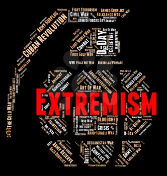 Extremism Word Indicating Activism Militancy And Wordcloud