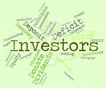 Investors Word Indicating Return On Investment And Shares Investment 