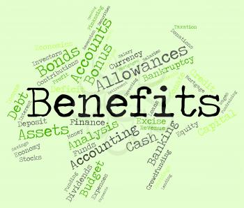 Benefits Word Representing Text Wordcloud And Compensation 