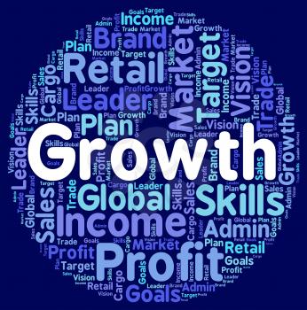 Growth Words Representing Development Expansion And Rising
