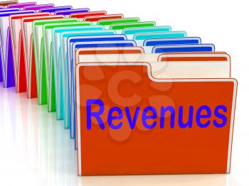 Revenues Folders Meaning Business Income And Earnings