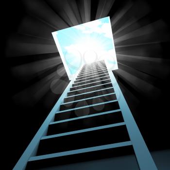 Ladder Escape Meaning Being Free And Steps