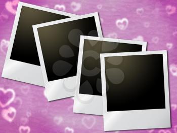 Photo Frames Representing Blank Space And Photoframe